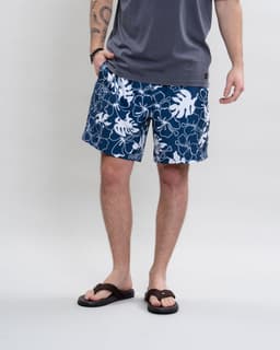 Traje de bano pretina elasticada Hawaii Polemic Azul M