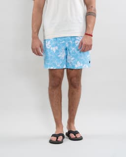 Traje de bano pretina elasticada Hawaii Polemic Celeste XL