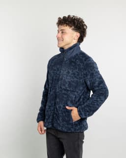 Poleron nino Polar Shaggy Print sin gorro Polemic Azul 16