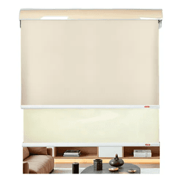 Cortina Roller Blackout Doble Visillo Cenefa 100x200 Beige 0