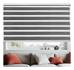 Cortina Roller Jaspeada Duo Zebra Dia Noche 100x240cm Gris 0
