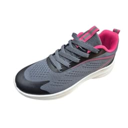 Zapatilla Deportiva Mujer Gris Fucsia 37