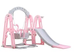 Columpio Resbalin Aro De Basket 3 En 1 Rosa