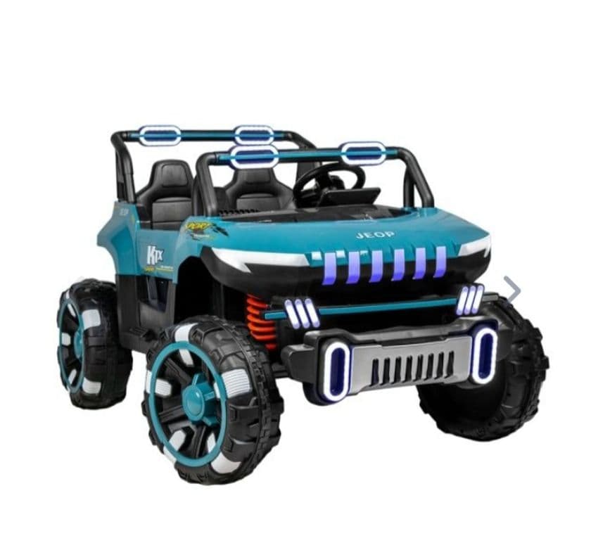 Jeep Auto 4X4 A Bateria Para NiNos Azul Acero azul claro XXL