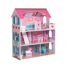 Juguete Casa De Munecas Con Accesorios 70x62x27cm Rosado