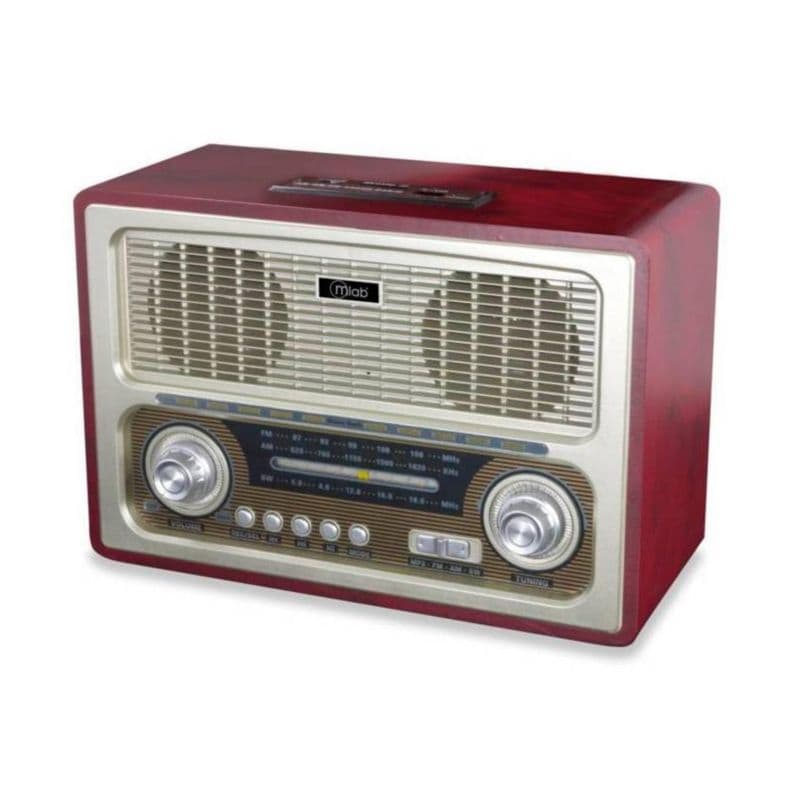 Radio Parlante Bluetooth AUX USB FM AM SW Vintage RetroRadio Mlba Cafe