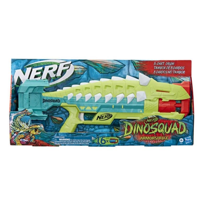 Juguete Nerf DinoSquad Armorstrike 8 Dardos Hasbro Verde