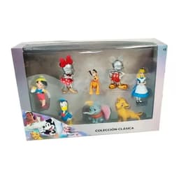 Juguete Set 8 Figuras Disney Clasicas 100 Anos Infantil Gris