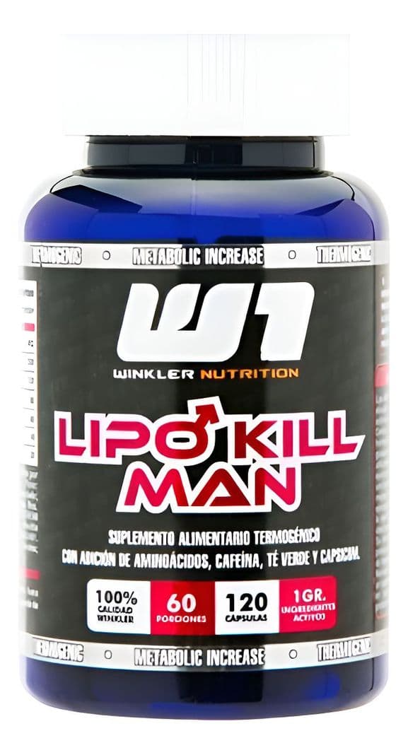 Quemador De Grasa Lipo Hombre 120 Caps Winkler Nutrition Azul