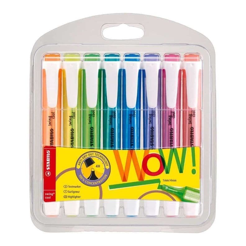 Set de 8 Destacadores Stabilo Swing Cool Fluorescentes