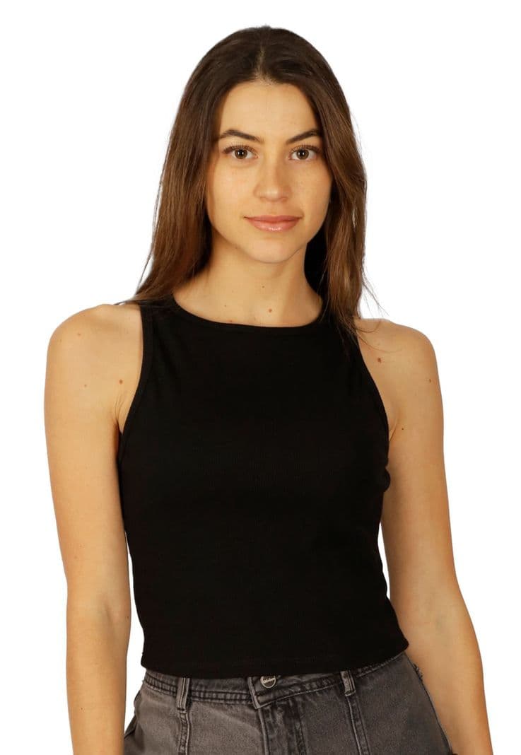 Polera Byork V Negra Divino Jeans Negro S