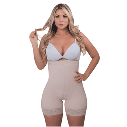 Faja Short Reductora Colombiana Alta Compresion Beige XXXL