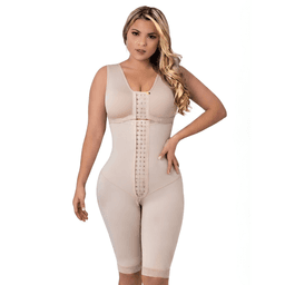 Faja Post Operatoria Colombiana Sosten Alta Compresion Beige XS
