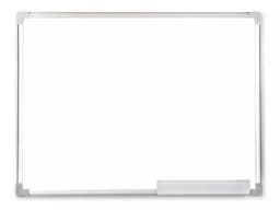 PIZARRA BLANCA ACRILICA MAGNETICA BORDE ALUMINIO 30X40 Blanco