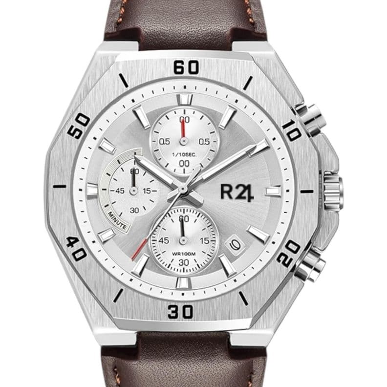 Reloj R24 Cuarzo TG-21 Cuero Blanco