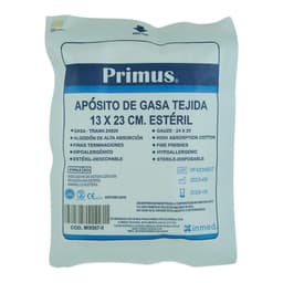 APOSITO DE GASA TEJIDA 13X23CM ESTERIL 50 UNIDADES Blanco