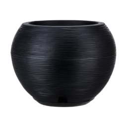 MACETERO FLORIDIS FLORENCIA NEGRO 32CM CON PLATO