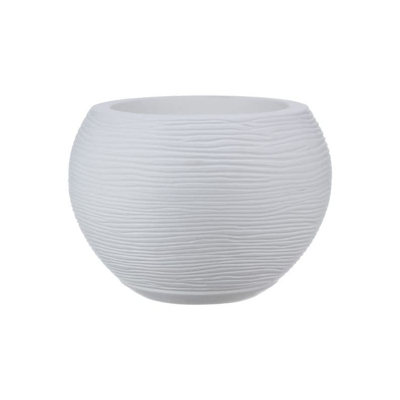 MACETERO FLORIDIS FLORENCIA BLANCO 19CM CON PLATO