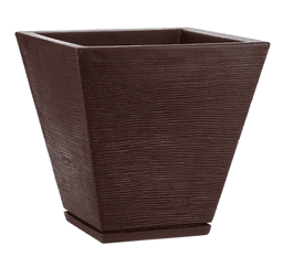 MACETERO FLORIDIS ZURIQUE CAFE 34CM CON PLATO