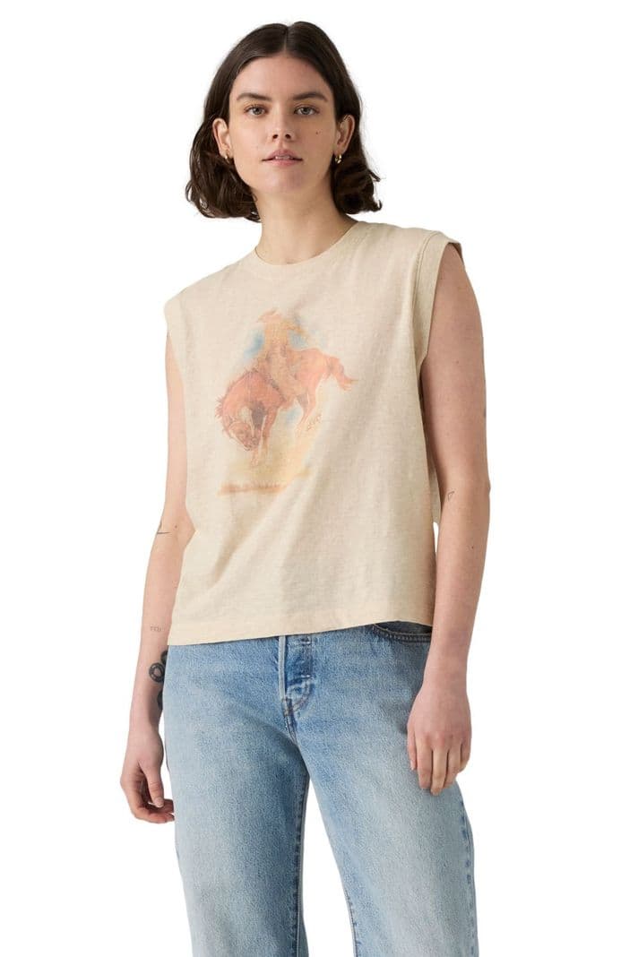 Polera Mujer Boxy Tank Beige Levis 001MW-0004 M