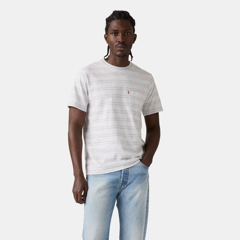 Polera Hombre Ss Classic Pocket Tee Gris Levis 19342-0521 L