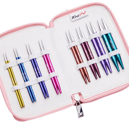 Palillos Intercambiables Cortos 10cm KnitPro Zing.