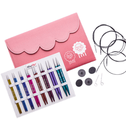 Palillos Intercambiables KnitPro Zing Delux 8 par + 4 cables