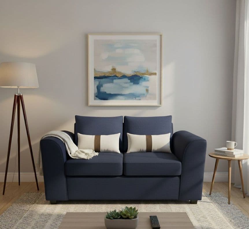 Sofa 2 cuerpos fancy hogar AZUL