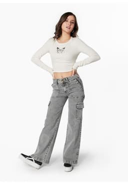 JEANS NAOS PALAZZO CARGO GREY EFESIS Gris 42