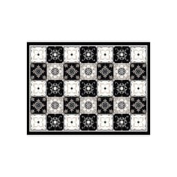 Alfombra Vinilica Cocina Baldosa Clasica Gris 140x220cm