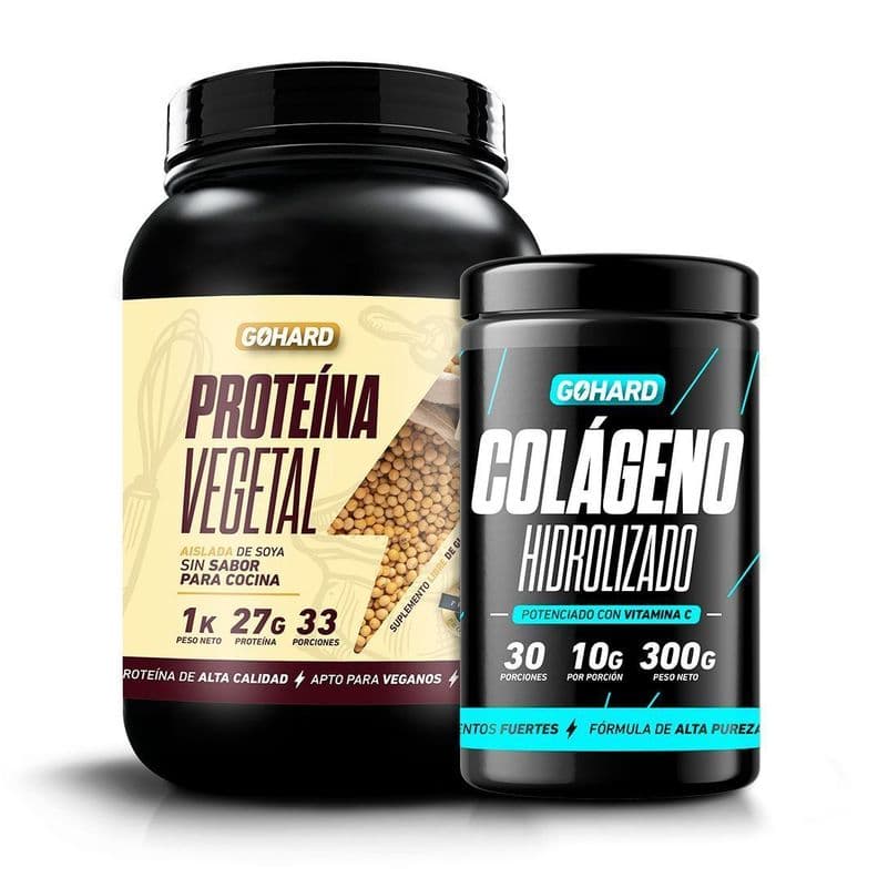 PACK PROTEINA VEGETAL SIN SABOR + COLAGENO HIDROLIZADO SIN SABOR - GOHARD Diseno 1
