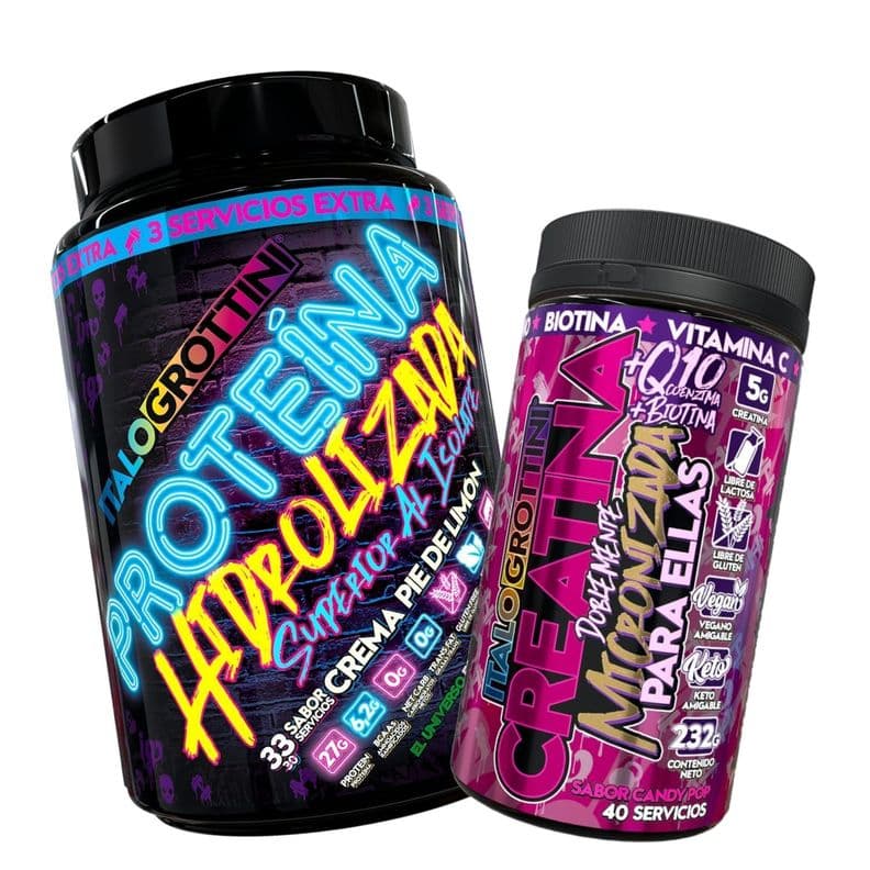 PROTEINA HIDROLIZADA PIE DE LIMON 2,3 LB + CREATINA 40 SV CANDY POP Diseno 1