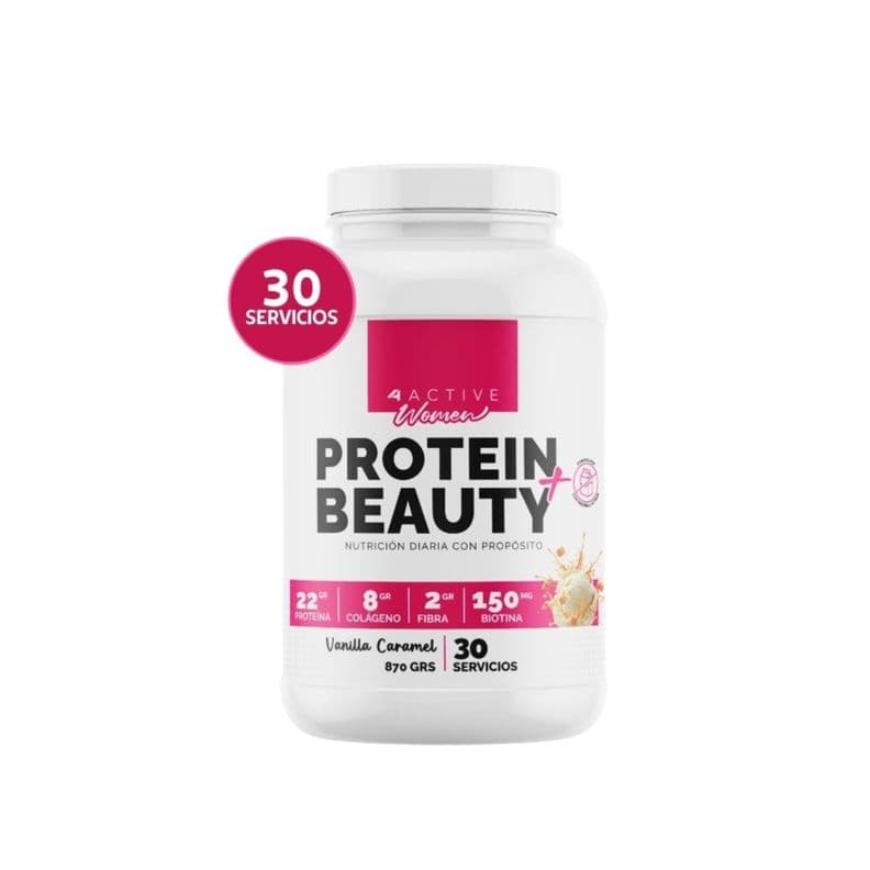 PROTEINA BEAUTY 30 SV 870GR - VAINILLA CARAMEL - 4ACTIVE