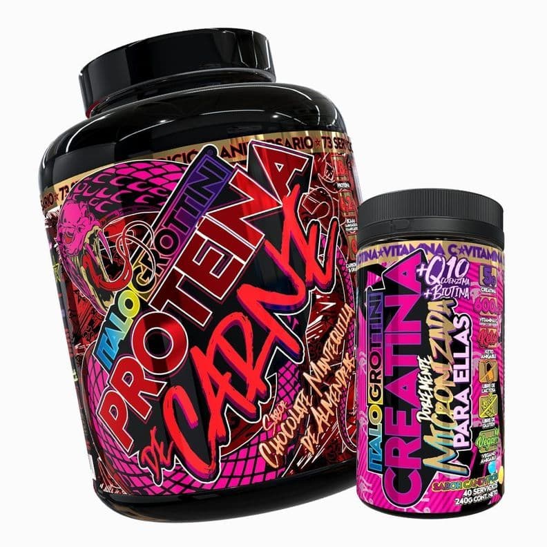 PROTEINA DE CARNE - 5,2 LIBRAS 73SV CHOCOLATE + CREATINA 40SV CANDY POP Diseno 1