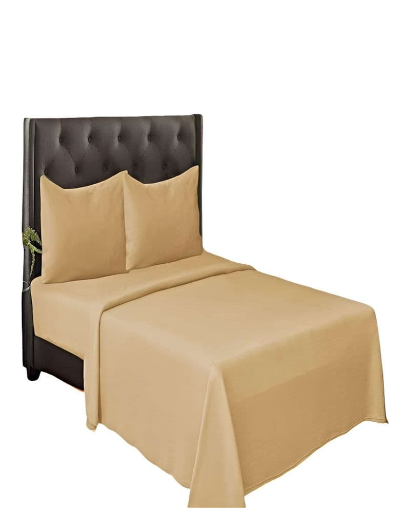 SET DE SABANAS POLAR PLAZA Y MEDIA BEIGE 2