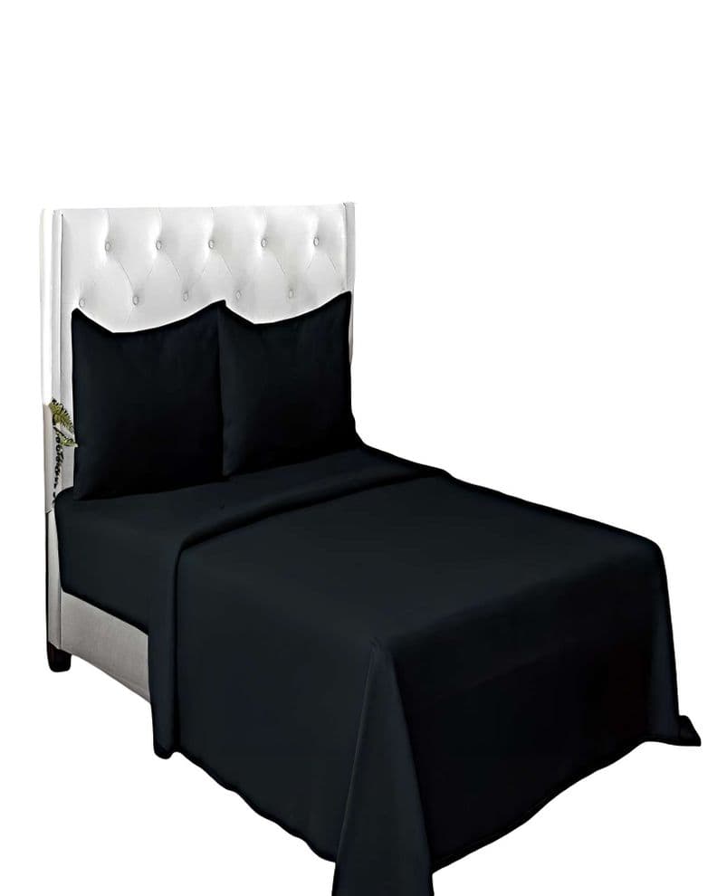 SET DE SABANAS POLAR 2 PLAZAS NEGRO