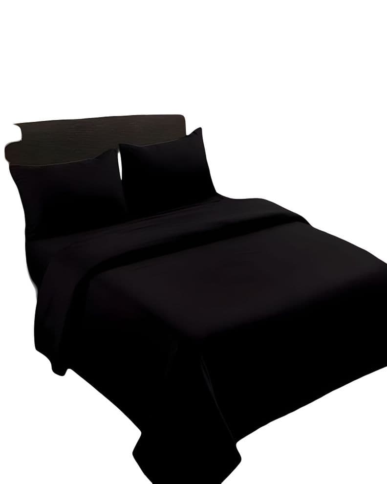 JUEGO DE SABANAS DE 500 HILOS 1 PLAZA NEGRO