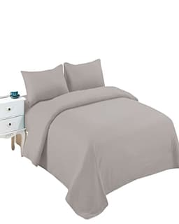 SET DE SABANAS POLAR PLAZA Y MEDIA GRIS