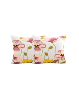 SET DE 2 FUNDAS DE COJIN BORDADAS 45X45 BLANCO 02