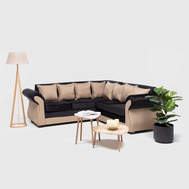 SOFA SECCIONAL NEW IRLANDA BI NEGRO BEIGE