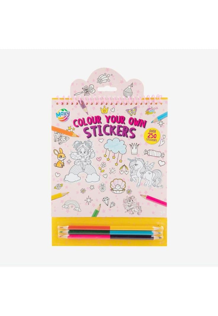 Colorea tus Propios Stickers Rosado Moxy 3 Anos
