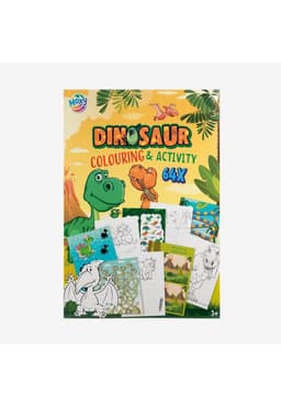 Libro de Pintar y Actividades Dinosaurio Moxy Amarillo 3 Anos