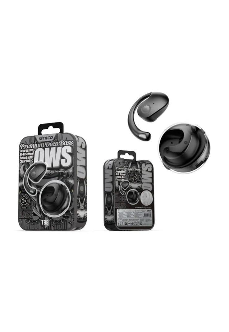 Audifonos Inalambricos OWS Premium Deep Gris Oscuro Bass Unico