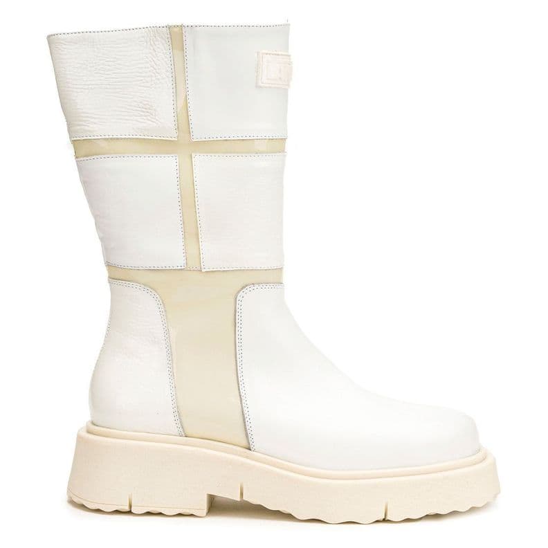 Bota Cuero Rea Blanca Landazuri Blanco 38
