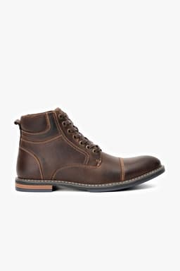 Botin Cuero Hombre Ambros Cafe Oscuro Zameta 44