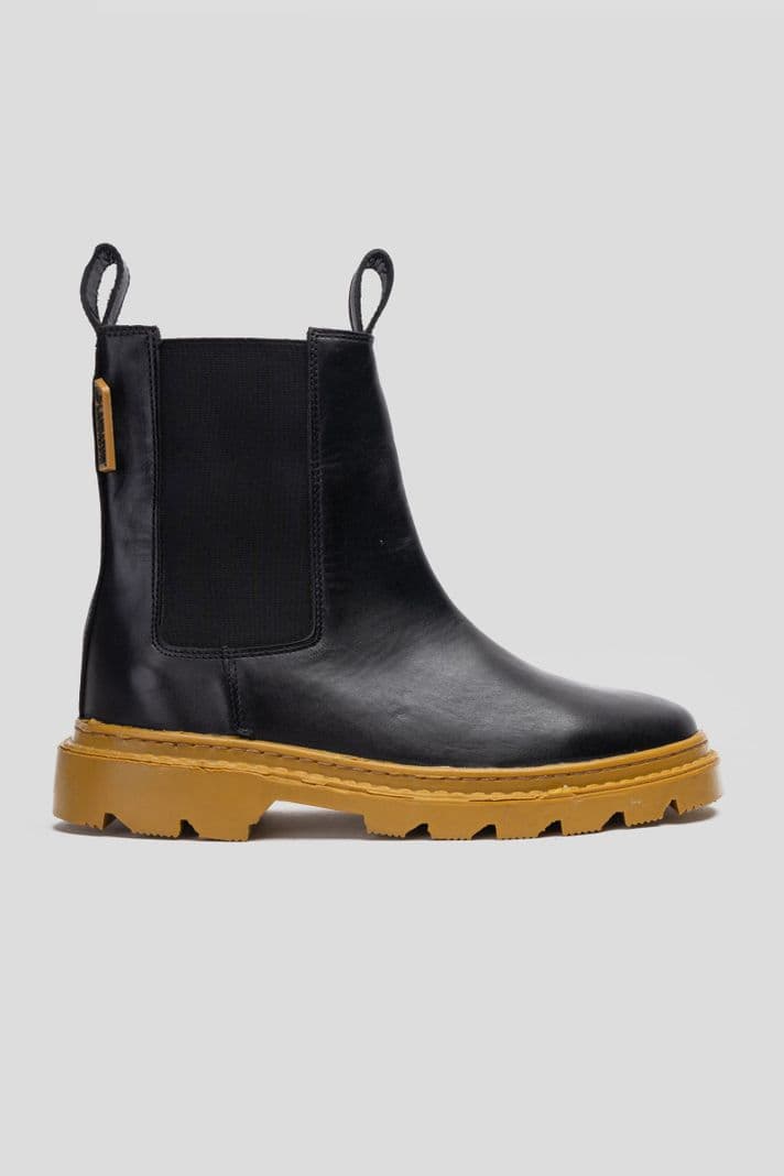 Botin Cuero Badler Mostaza Landazuri Negro 44