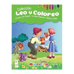 Leo Y Coloreo, Cuentos Para Pintar 2 Libros - Mundicrom Verde Pastel