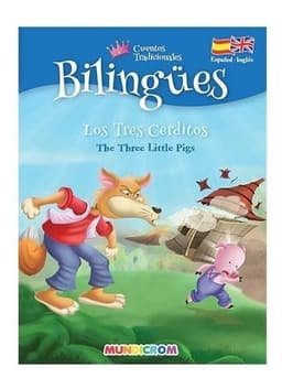 Bilingues Los Tres Cerditos - The Three Little Pigs Verde Pastel