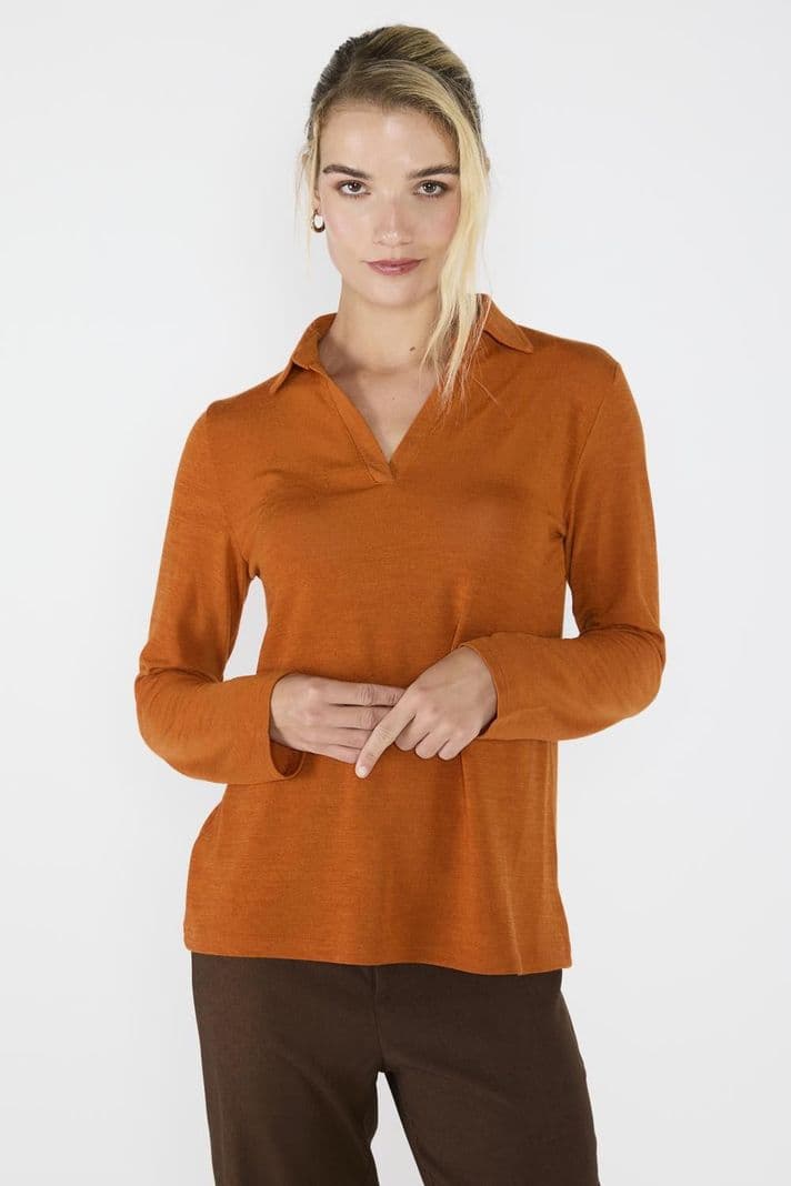 Polera Isabel Camel Cafe XL