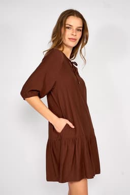 Vestido Corto Mara Chocolate Cafe L